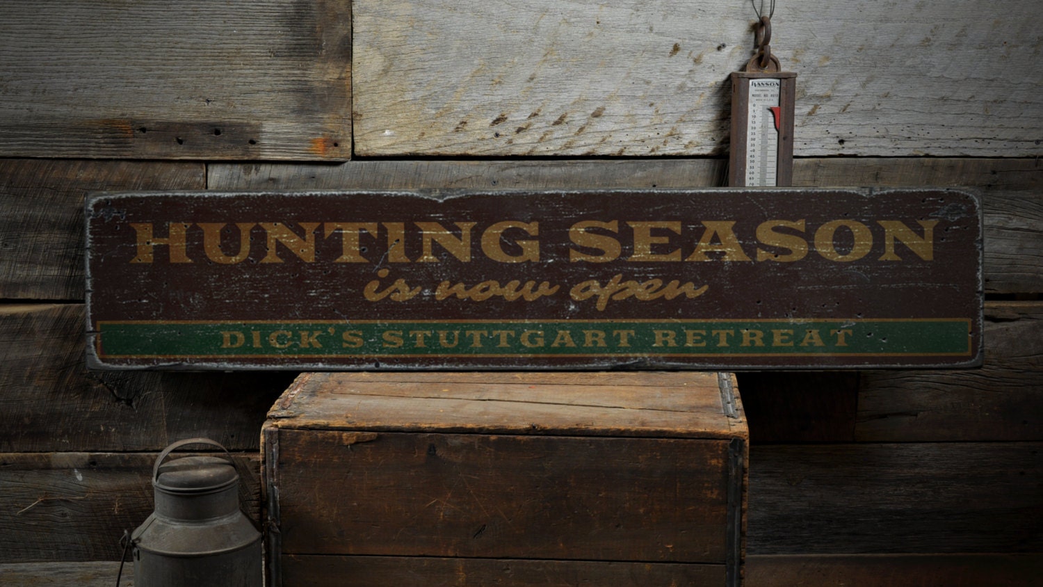 Hunting Season Is Now Open Wood Sign Custom Hunter Name | Etsy