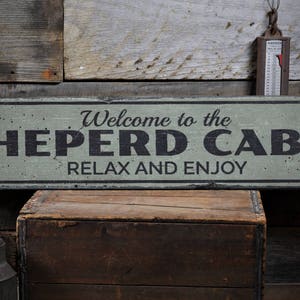 Welcome Cabin Sign, Custom Wood Sign, Custom Cabin Gift, Rustic Cabin Decor, Welcome Relax Sign, HandMade Vintage Wood Sign