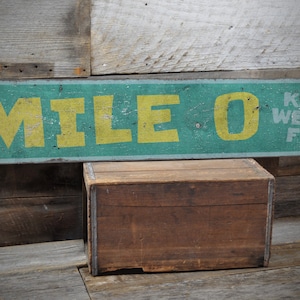Mile 0 Key West Sign, Key West Florida, Beach Wall Decor, Ocean Sign, Key West Lover Gifts, Location Sign, Old Look Sign - Custom Wood Sign