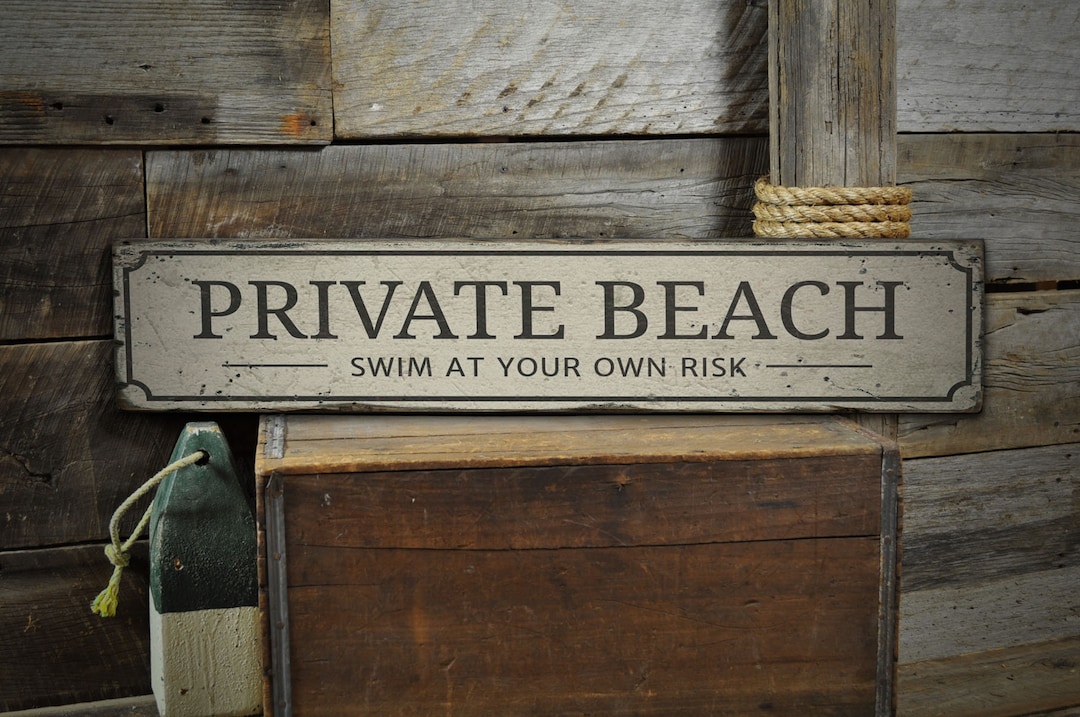 Private Beach Sign, Private Beach Life, Wooden Beach Sign, Wood Sign