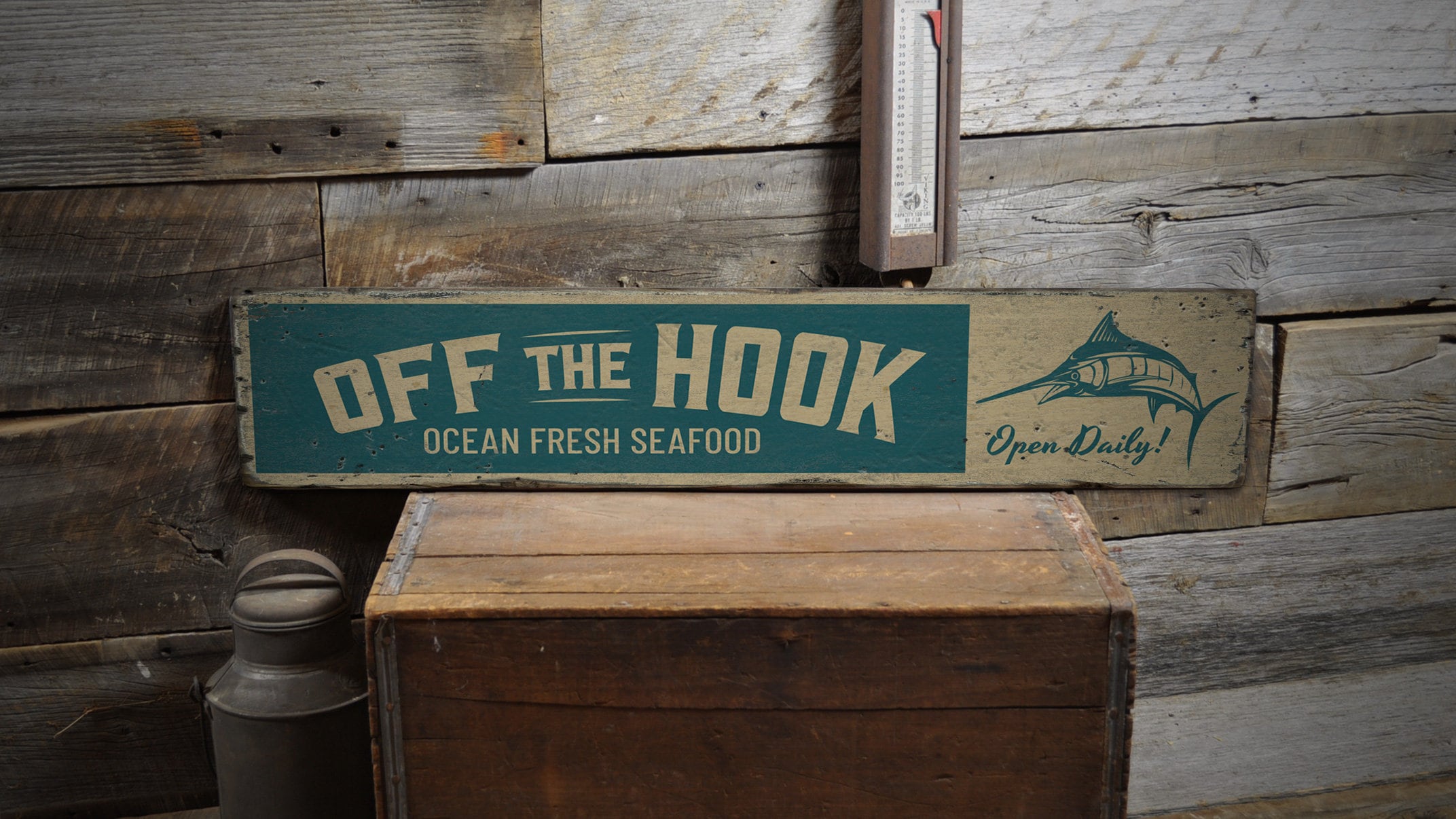 Off the Hook Sign Decor, Wood Fishing Sign, Fishing Lover Gift, Custom ...