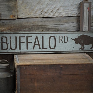 Buffalo Sign, Buffalo Present, Buffalo, Buffalo Decor, Outdoors, Cabin Decor, Animal Decor, Outdoors, Rustic Handmade Wood Sign Decor