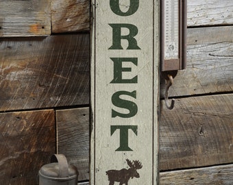 Forest Signs, Outdoors Wooden Sign, Forest Decor, Old Wooden Lodge, Hunting and Fishing Cabin, Cabins, Rustic Handmade Wood Sign Decor