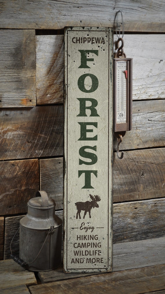 Vintage Wooden Lodge Signs