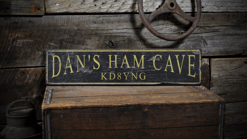Custom Ham Radio Sign, Rustic Wooden Ham Shack Decor - Etsy