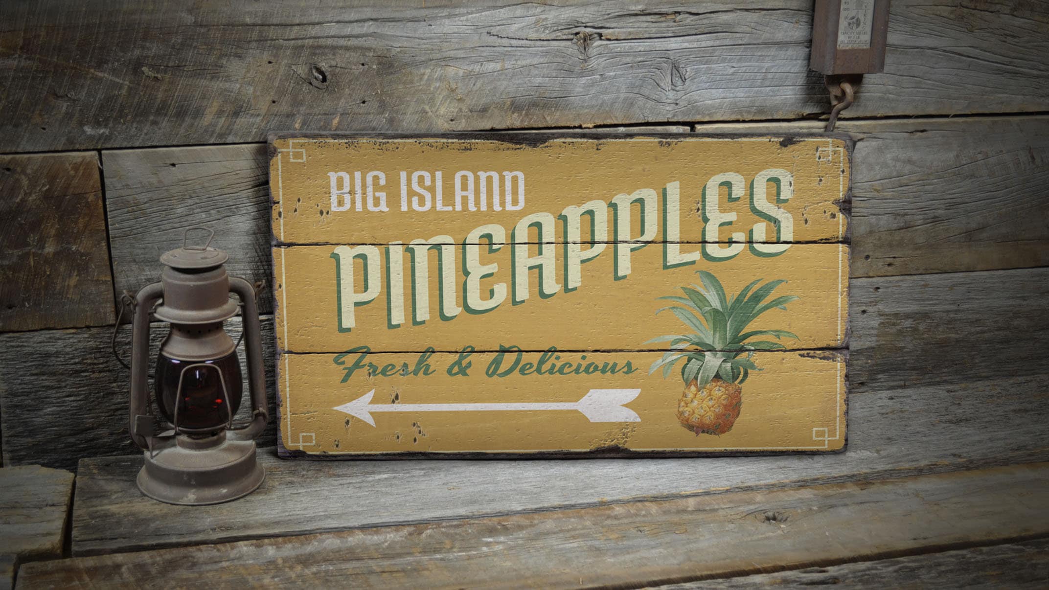 Big Pineapple Sign Pineapple Island Decor Pineapple Sign Etsy