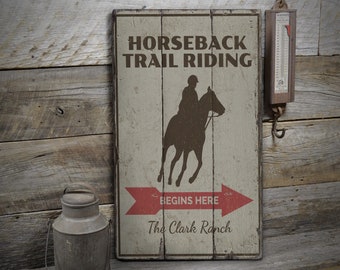 Horseback Riding Sign, Horse Sign, Horse Riding Sign, Old Antique Stable Sign, Old Wood Sign - Rustic Hand Made Vintage Wooden Decor