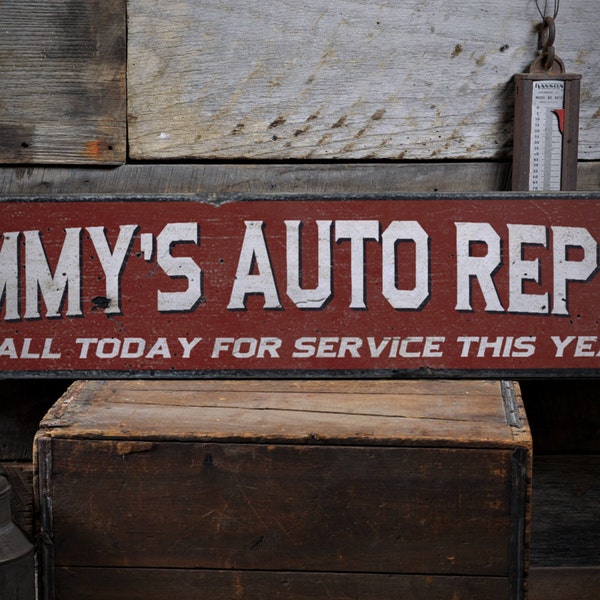 Auto Repair Sign, Mechanic Sign, Mechanic Gift, Mechanic Mancave, Custom Auto Sign, Auto Sign - Rustic Hand Made Distressed Wood Decor