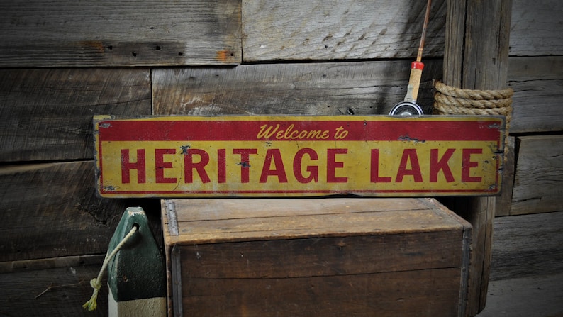 Panneau Bois Personnalisé 'Welcome Lake House' - Style Rustique Vintage - Fait Main