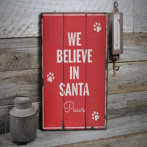Santa Believers Here, Santa Room Decor, Merry Holiday, Holiday Love Decor, Wooden Sale Decor, Wooden Wall Decor - Wooden Old Sign