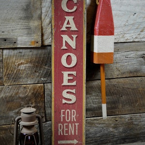 Canoe Sign, Outdoor Canoe Sign, Canoe Decor, Wooden Canoe Sign, Canoe Boat, Outdoors Lover, Wildlife, Rustic Handmade Wood Sign Decor