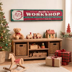 Santa's Workshop, North Pole Toy Shop, Old Fashioned Xmas Toys