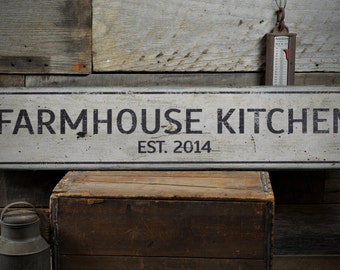 Custom Business Est. Date Sign - Rustic Hand Made Vintage Wooden