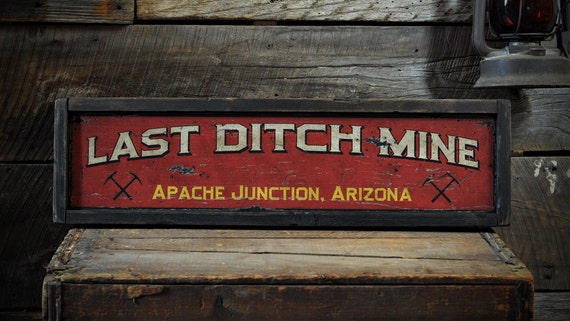 Custom Coal Mine City State Miner Sign - Rustic Hand Made Vintage