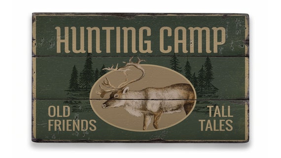 Hunting Camp Sign, Camp and Hunt Sign, Hunting Wildlife, Wildlife Decor,  Wood Cabin Decor, Wooden Lodge Decor Wooden Old Signs Decor -  Canada
