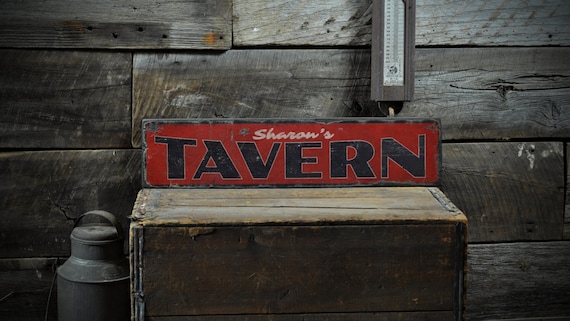 Custom Old Home Bar Est Date Pub Sign - Rustic Hand Made Vintage Wooden Sign - UK