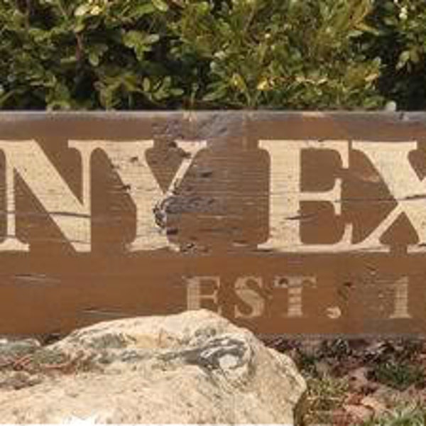 Pony Express Rustic Wood Sign, 1860s Style