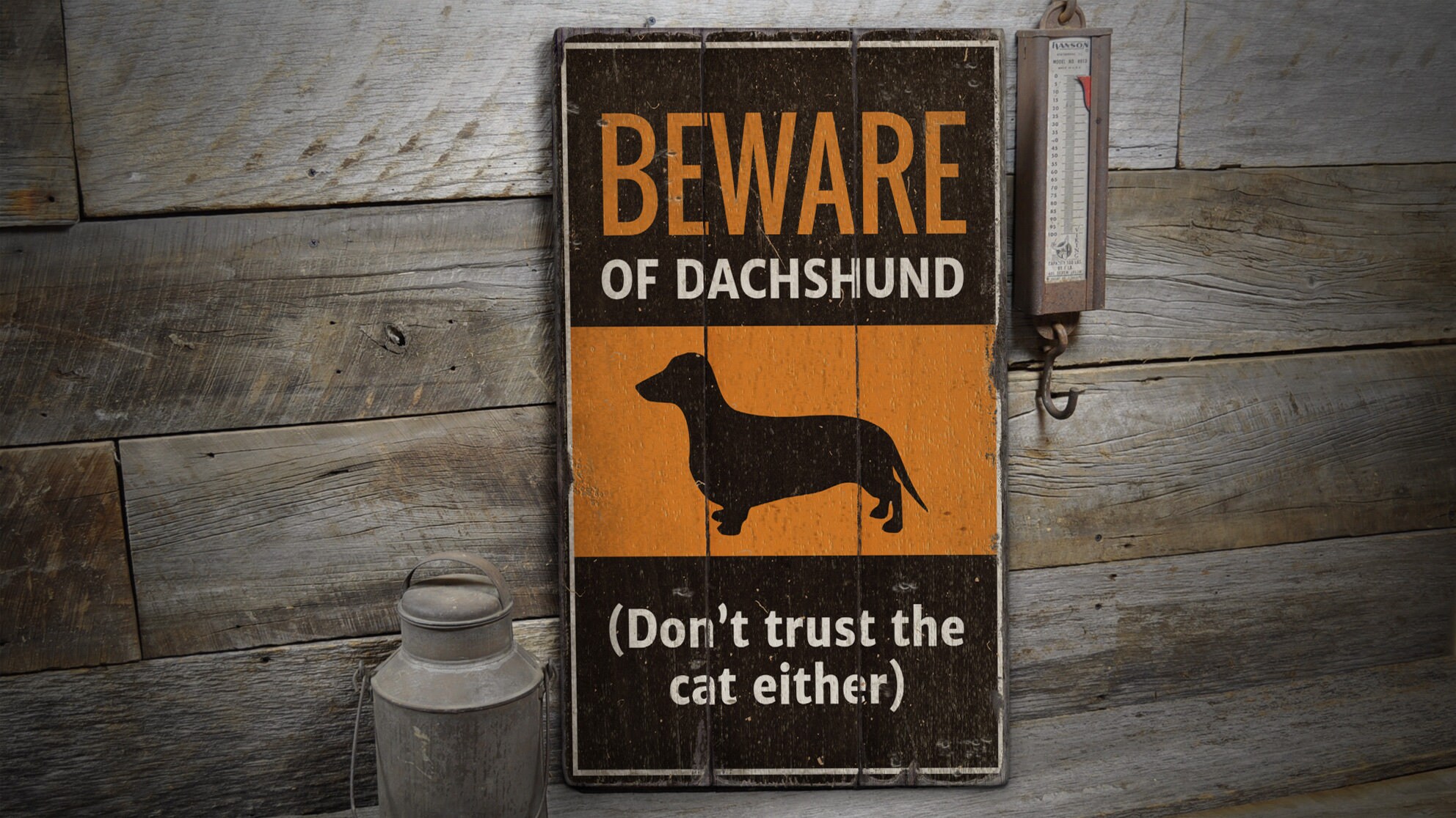 Beware of sale dachshund sign