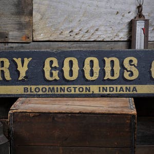 Goods Sign, Dry Goods Decor, Wood Dry Goods Sign, Custom Kitchen Sign, Kitchen Pantry Sign for Mom, HandMade Vintage Wood Sign Decorations