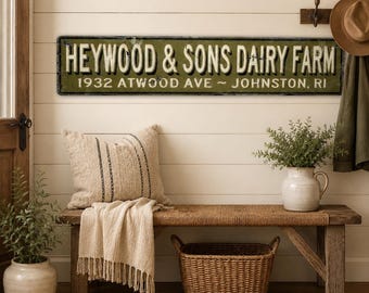 Custom Farm or Business Sign - Primitive Rustic Hand Made Vintage Wooden