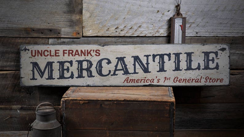 Mercantile Decor Mercantile Sign Custom Store Wood Sign  Etsy