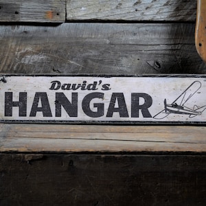 Pilot Gift, Custom Pilot Sign, Aviation Decor, Personalized Airplane Decor, Man Cave Decor - Rustic Hand Made Vintage Wooden Sign Airplanes