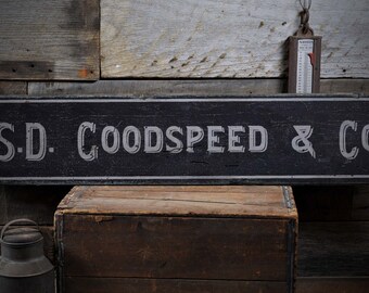 Vintage Business Sign, Vintage Company Sign, Company Name Sign, Business Name Sign, Business Sign - Rustic Hand Made Wooden Sign Decor