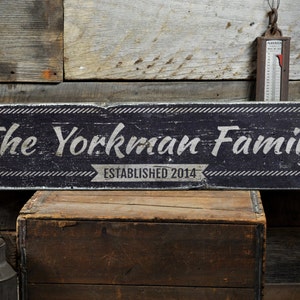 Rustic Family Name Sign, Custom Last Name Sign, Est. Date Wedding Sign, Wooden Wedding Decor, Established Date Family Sign - Wall Decoration