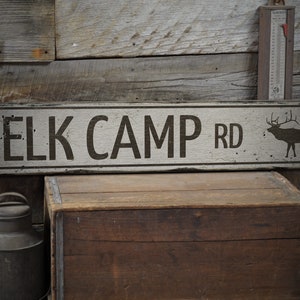 Elk Sign, Elk Camp, Elk Camp Gift, Elk Decor, Wild Elk, Outdoors, Cabin Decor, Animal Decor, Outdoors, Rustic Handmade Wood Sign Decor