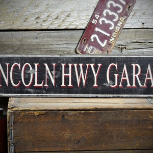 Custom Garage or Shop Sign - Rustic Hand Made Vintage Wooden Sign Decoration