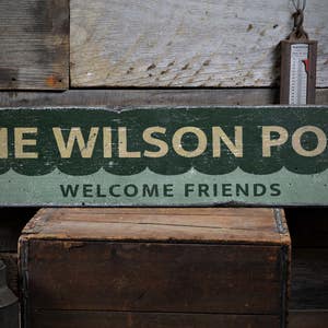 Welcome Pool Sign, Wood Pool Decor, Gift for Pool Owner, Welcome Friends Sign, Patio Decor. Rustic HandMade Vintage Wooden Sign For Pools
