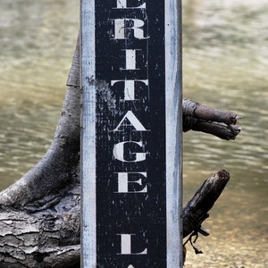 Personalized Vertical Lake House Sign, Wooden Lake Decorations, Custom Wood Lake Signs - Rustic Hand Made Vintage Wooden Sign Decorations