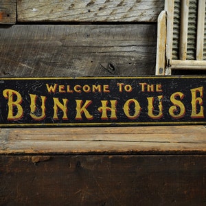 Rustic Bunkhouse Sign, Cabin Wall Decor, Handmade Wooden