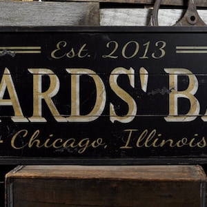 Bar Sign, Custom Bar Sign, Personalized Bar Sign, Bar Sign for Home, Wooden Bar Sign, Home Bar Decor - Rustic Wooden Custom Sign Decorations