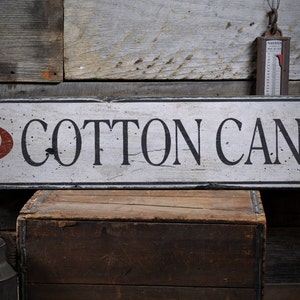 Cotton Candy Sign, Cotton Candy Decor, Wood Candy Sign, Carnival Sign, Carnival Decor, Carny Gift Rustic Hand Made Wooden Sign Decorations image 1