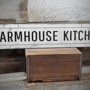 Farmhouse Kitchen Sign, Farmhouse Decor, Wood Kitchen Sign, Kitchen Wall Decor, Shabby Chic, Weathered Style Sign - Handmade Wooden Sign