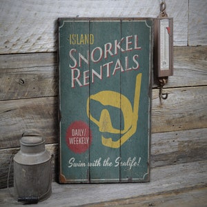 Snorkeling Sign, Snorkeling Rides, Ocean Activities, Ocean Lover Decor, Wooden Sale Decor, Wooden Wall Decor - Wooden Old Sign