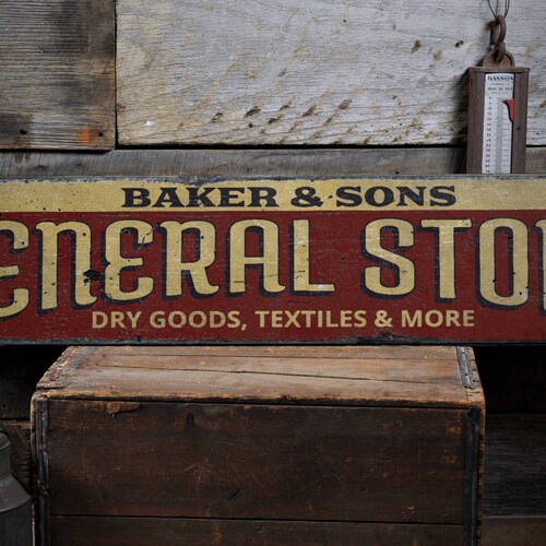 General Store Sign Custom Store Sign Rustic Store Sign Wood Etsy