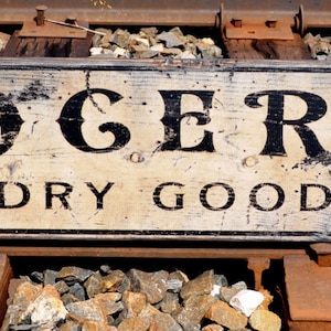Dry Goods Sign, Grocery Wall Sign, Old Grocery Sign, Kitchen Wall Decor, Wood Grocery Sign - Rustic Hand Made Vintage Wooden Sign Decoration