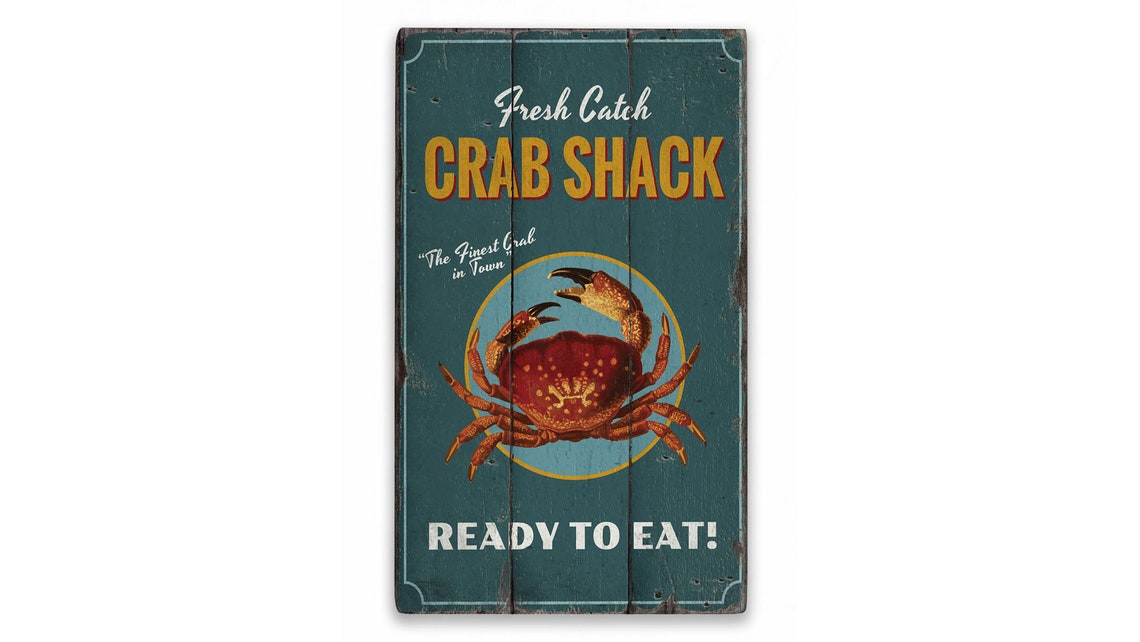Crab Shack Sign Crab Restaurant Sign Crab Eater Gift Crab - Etsy