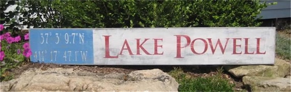 Wall Art Print on Real Wood Customizable Lake Lodge Town Name Decor Personalized Ducks Latitude Longitude Wooden Sign
