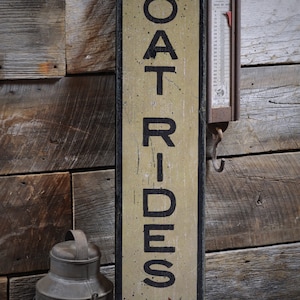 Boat Rides Wood Sign, Custom Boat Decor, Boat Owner Gift, Boating Sign, Boat House Decor, Rustic HandMade Vintage Wooden Sign