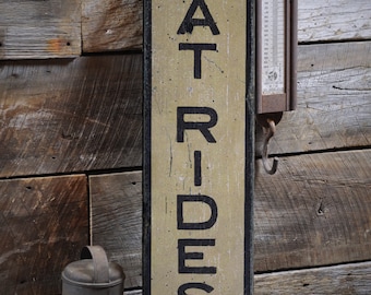 Boat Rides Wood Sign, Custom Boat Decor, Boat Owner Gift, Boating Sign, Boat House Decor, Rustic HandMade Vintage Wooden Sign