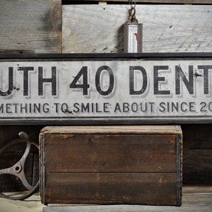 Custom Distressed Dentist Office Sign - Rustic Hand Made Vintage Wooden Decorations