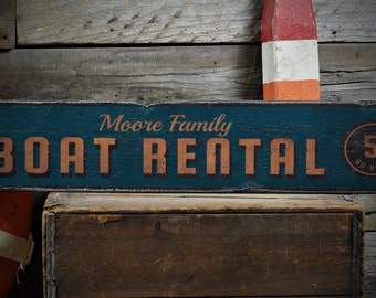 Boating Sign, Lake House Decor, Family Gift, Beach Lover Sign, Sailing Lover, Ocean Decor, Rustic Hand Made Vintage Wooden Sign Decor