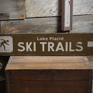 Skiing Trails Sign, Wooden Slope Sign, Skiing With Friends Sign, Ski ...