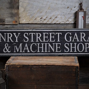Machine Shop Sign, Custom Shop Sign, Custom Garage Sign, Garage Sign, Wooden Garage Sign, Garage - Rustic Hand Made Wooden Sign Decorations