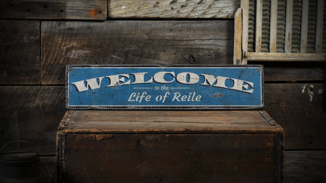 Custom Welcome To City Sign – Rustic Handmade Distressed Wood, Personalized