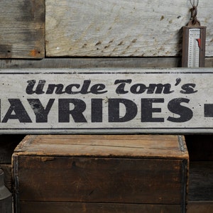 Hayrides Wood Sign, Hayride Sign, Hayride Decor, Barn Decor, Halloween Party Decor - Rustic Hand Made Custom Halloween Sign Decorations