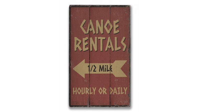 Canoe Rentals Sign, Wood Canoe Sign, Wooden Lake Canoe Rental Sign ...